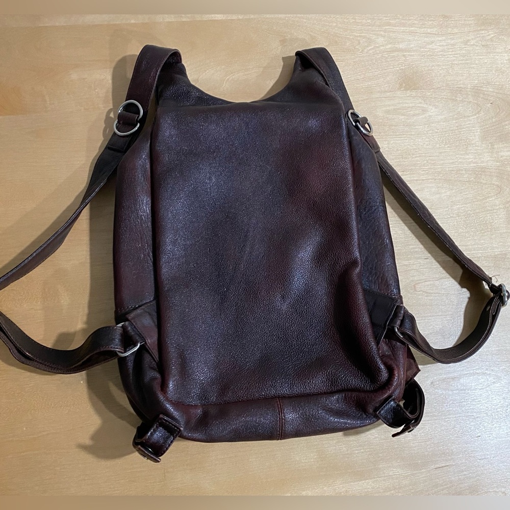 Faux Leather Travel Backpack Brown - Picture 2 of 13